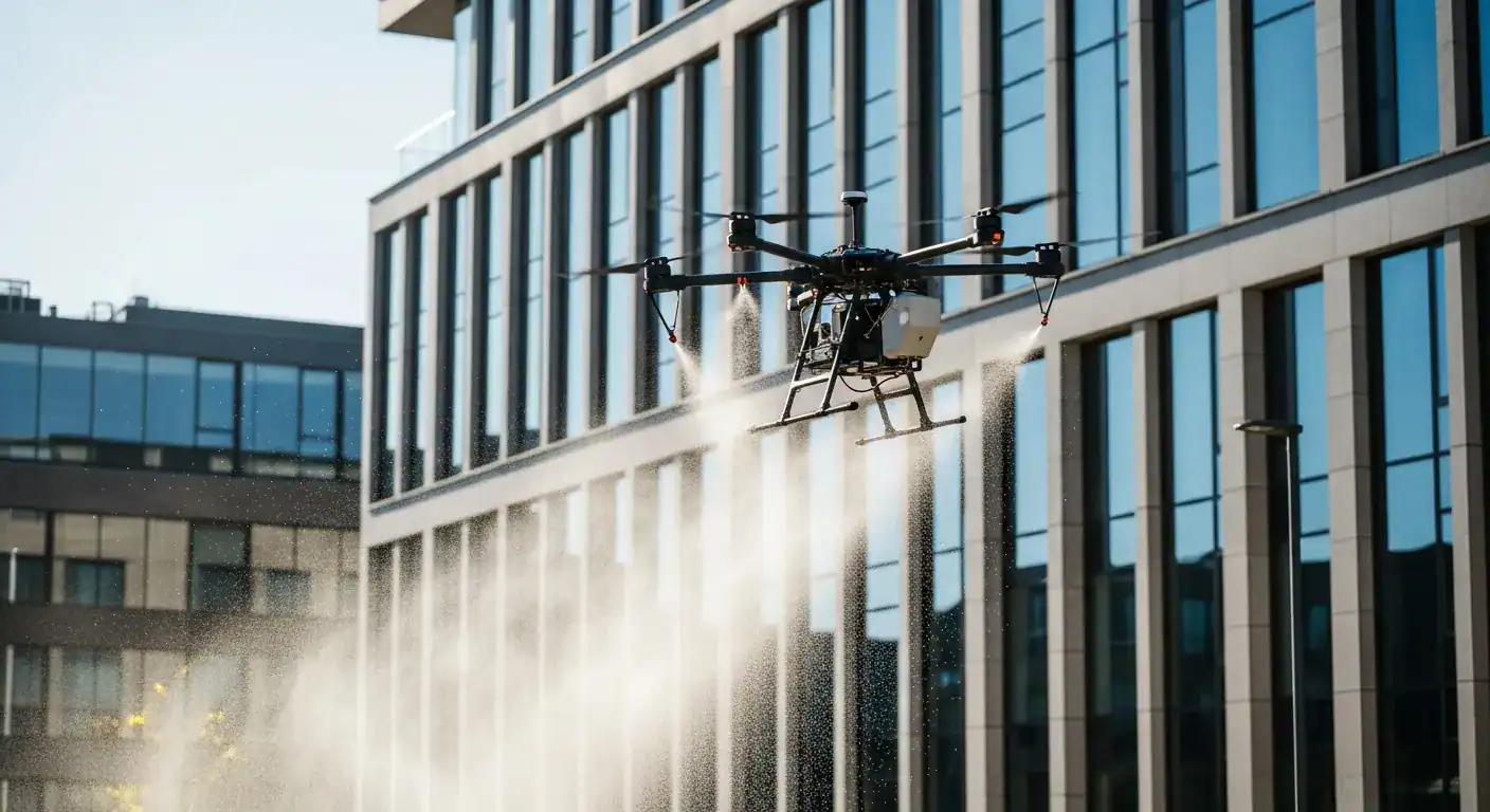 Dronevask av fasader: Fremtidens løsning for høye bygg - Featured Image